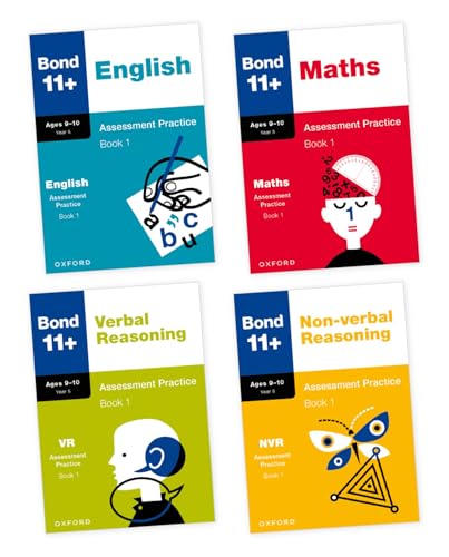 Bond 11+ Assessment Practice Papers Bundle for Age 9-10: English, Maths, Non-verbal Reasoning, Verbal Reasoning: Ready for the 2025 exam for GL Assessment & other 11 plus exams