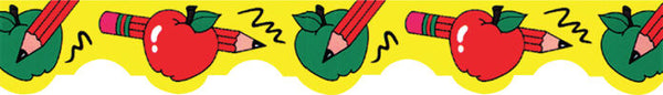 Apple With Pencil Border XCTP0251