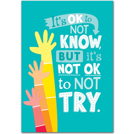 ITS OKAY NOT TO KNOW... INSPIRE U POSTER XCTP0311
