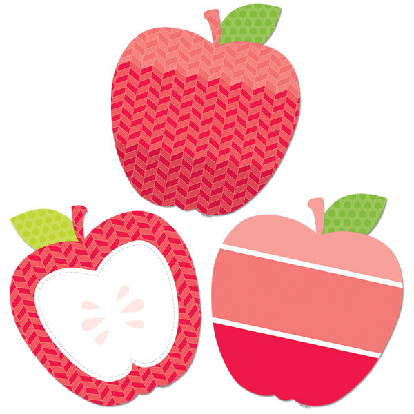 Poppy Red Apples 10 Designer Cut-Outs XCTP0653