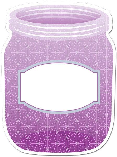 Purple Mason Jar 10 Designer Cut-Outs XCTP0659