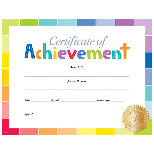 Painted Palette Certificate Of Achievement Award XCTP0673