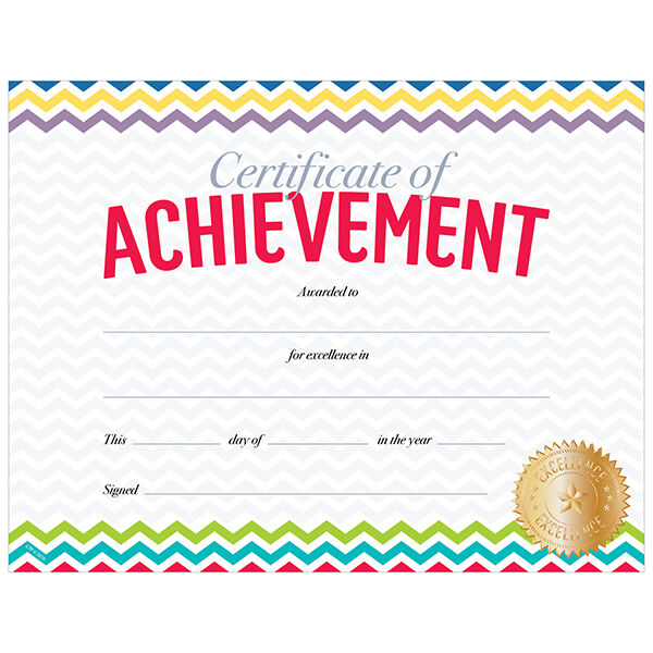 Chevron Certificate Of Achievement Award XCTP0674