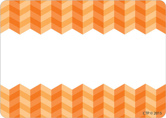 Orange Herringbone Labels XCTP0714