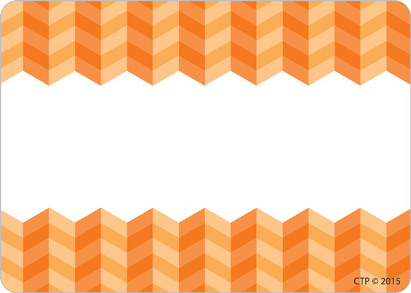 Orange Herringbone Labels XCTP0714