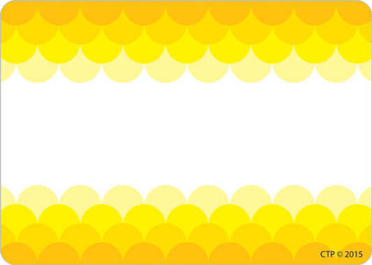 Ombre Yellow Scallops Labels XCTP0715