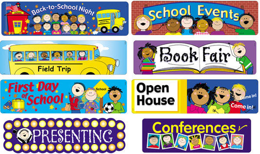 Stick Kids School Events Titles Mini Bulletin Board XCTP0722