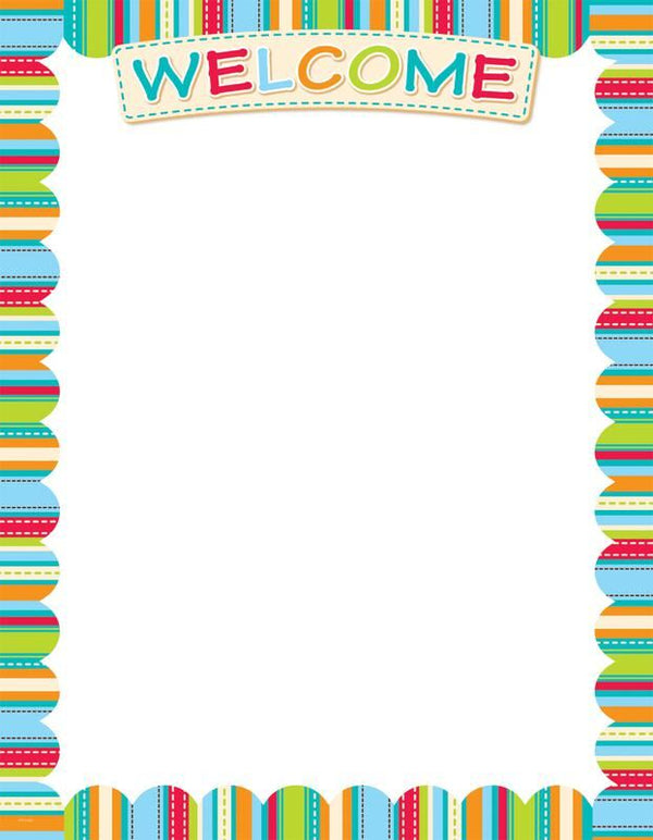Dots On Turquoise Welcome Classroom Essentials Chart XCTP0980