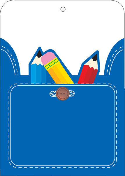 Pencils Library Pocket Mini-Bulletin Board XCTP1026