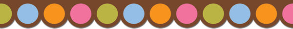 Dots On Chocolate Jumbo Dots Border XCTP1108