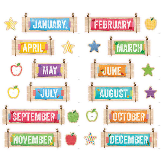 Upcycle Style Months Of The Year Mini-Bulletin Board XCTP1173