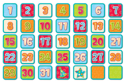 Dots On Turquoise Calendar Days XCTP1240