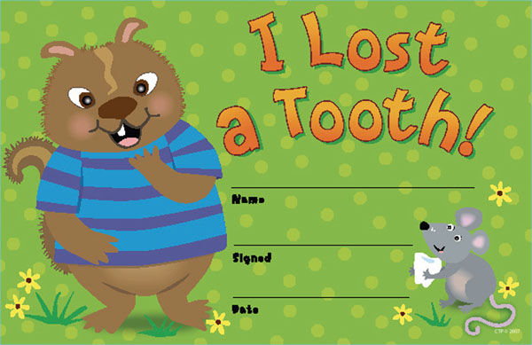 I Lost A Tooth! Awards XCTP1270