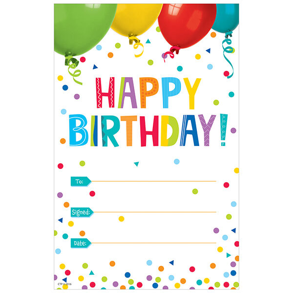 Happy Birthday! Award XCTP1313