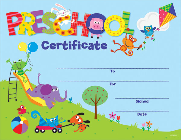 Preschool Certificate Large Award XCTP1398