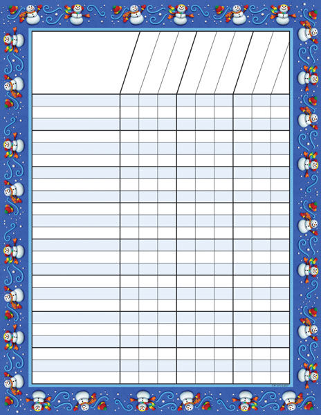 Snowmen Record Keeping Pads XCTP1471