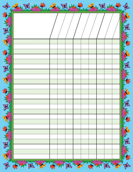 Flowers And Butterflies Record Keeping Pads XCTP1472