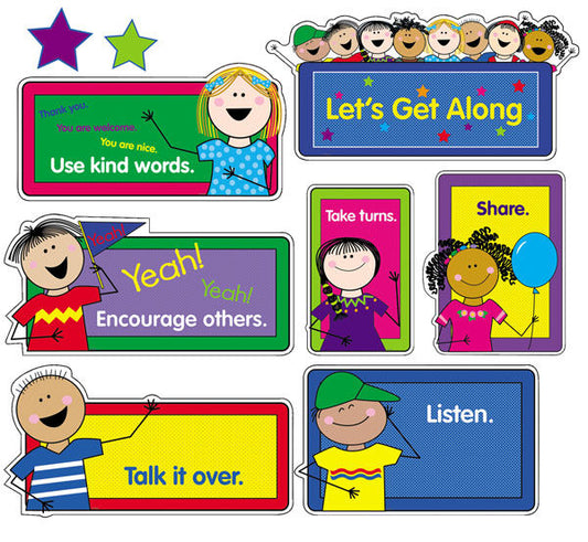 9Lets Get Along Bulletin Board XCTP1542
