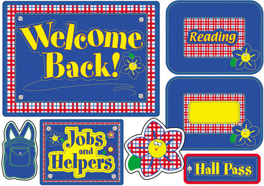 Back To School Denim Bulletin Board XCTP1653