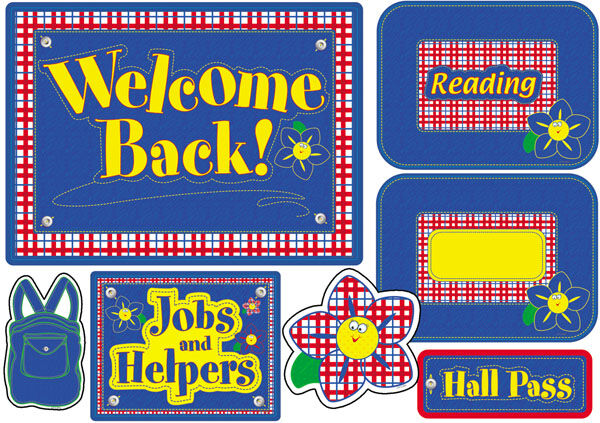 Back To School Denim Bulletin Board XCTP1653