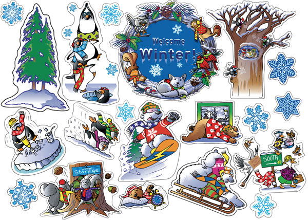 Winter Snow Bulletin Board XCTP1669