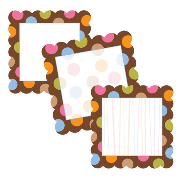 36 Designers Cut Outs Dots On Choclate XCTP1798