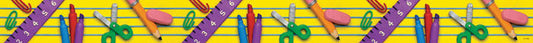 School Tools In Clay Border XCTP1822