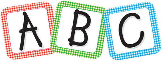 Uppercase Multiple Gingham Block Letters XCTP1869