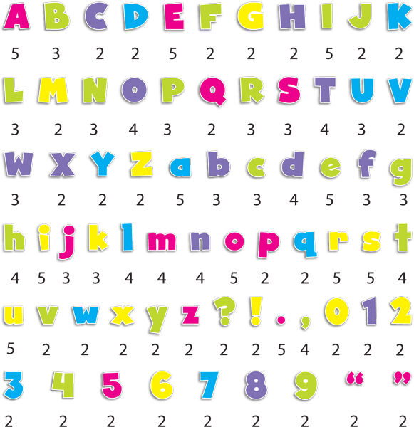 Bold Brights 4 Designer Letters XCTP1892