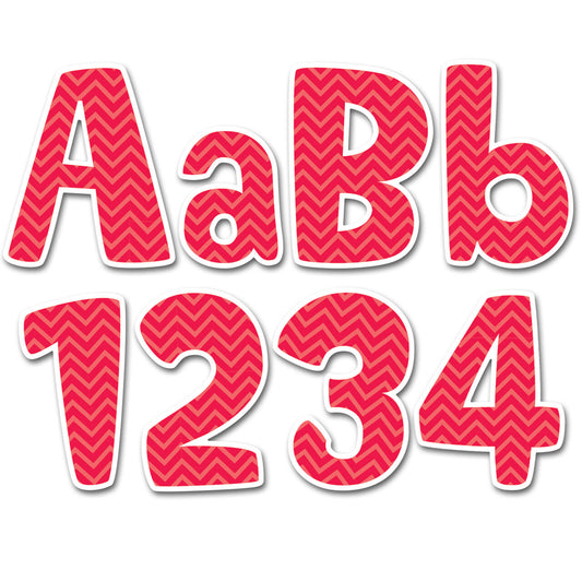 Poppy Red Chevron 4 Designer Letters XCTP1944