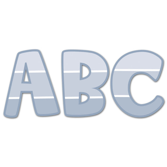 Slate Gray 2 Uc Letter Stickers XCTP2090