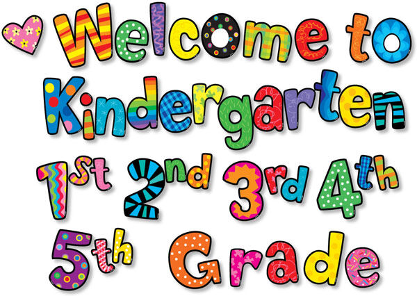 Poppin Patterns Welcome To Kindergarten 1St 2Nd 3Rd 4Th 5Th Grade Punch-Out Phrases XCTP2128