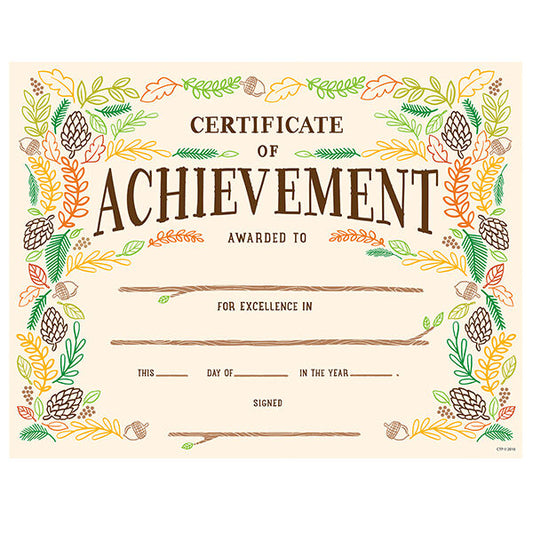 Woodland Friends Certificate Of Achievement Award XCTP2537