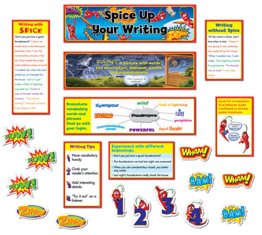 Spice Up Your Writing Language Arts Mini Bulletin Board Set XCTP3798