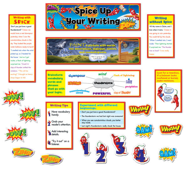 Spice Up Your Writing Language Arts Mini Bulletin Board Set XCTP3798