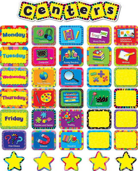 Poppin Patterns Centers Mini Bulletin Board Set XCTP3811