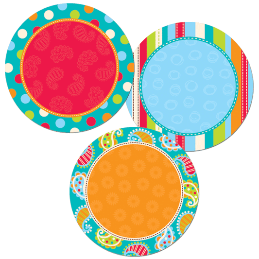 Dots On Turquoise Dots 6 Inch Designer Cut Outs XCTP3884