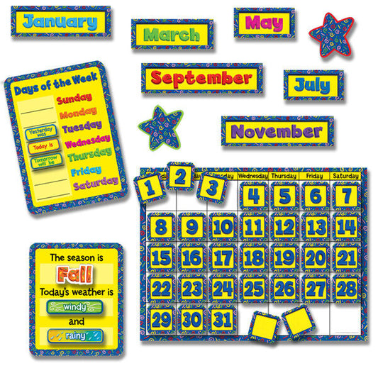 Confetti Calendar Set Bulletin Board XCTP4043