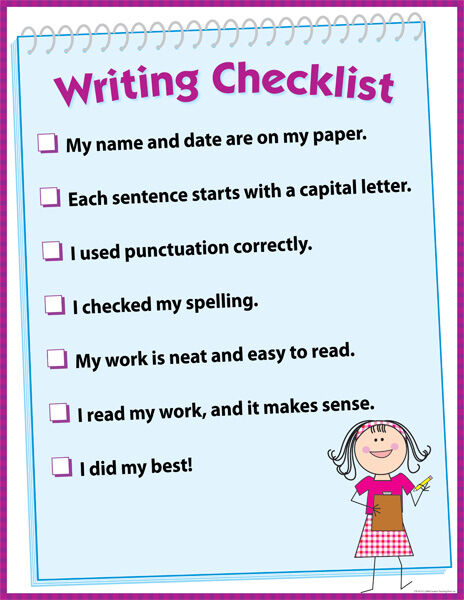 Writing Checklist Chart XCTP4173