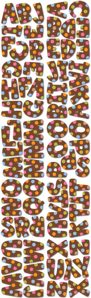Choclate 2 Letter Stickers XCTP4192