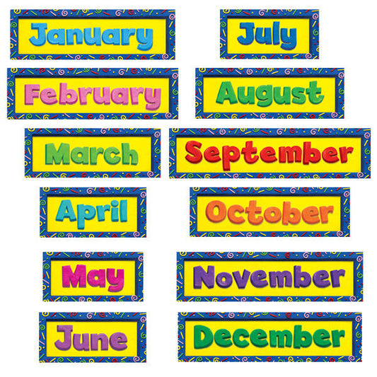 Confetti Months Of The Year XCTP4350
