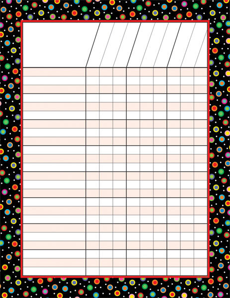 Dots On Black Record Keeping Pad XCTP4377
