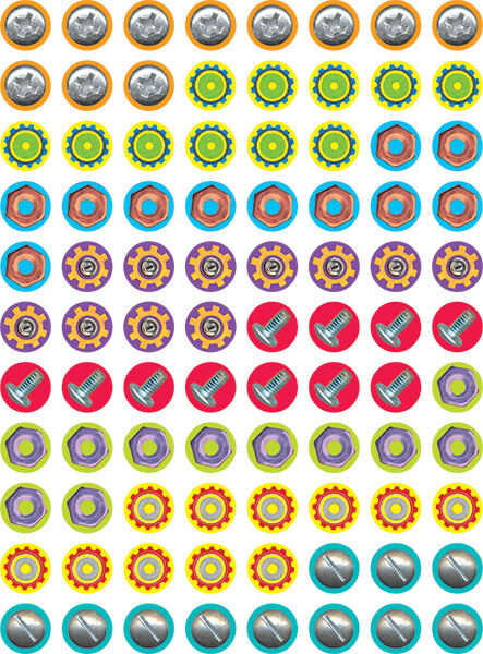 Nuts  Bolts Hot Spots Stickers XCTP4386
