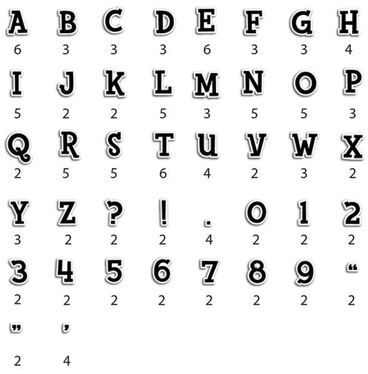 Fancy Black (Upper Case) Letter Stickers XCTP4392