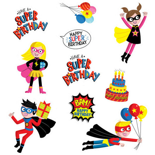 Superheroes Birthday Stickers XCTP4407