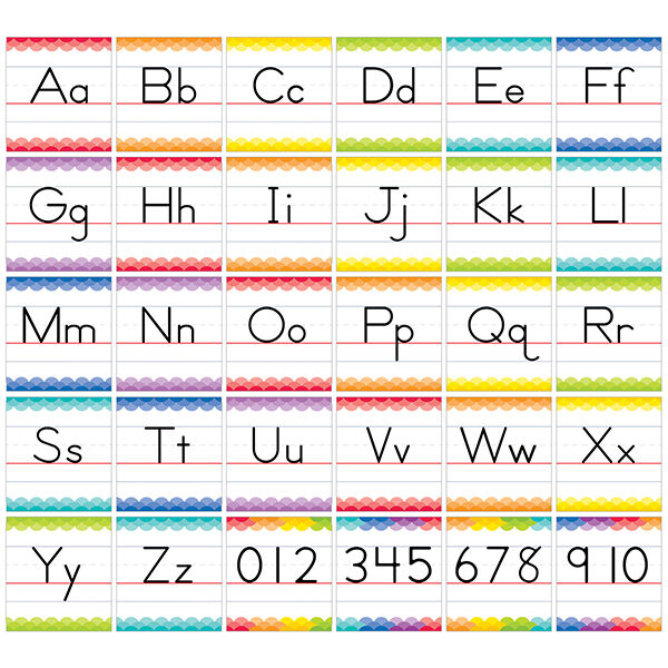 Painted Palette Manuscript Alphabet Bulletin Board XCTP7055