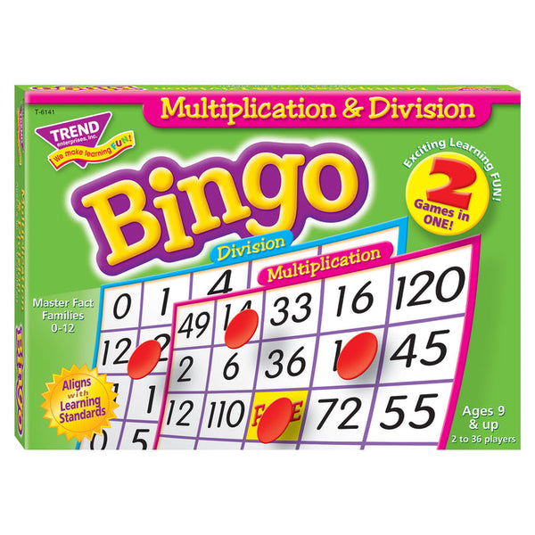 Multiplication & Division (2-sided) Bingo Game XT6141