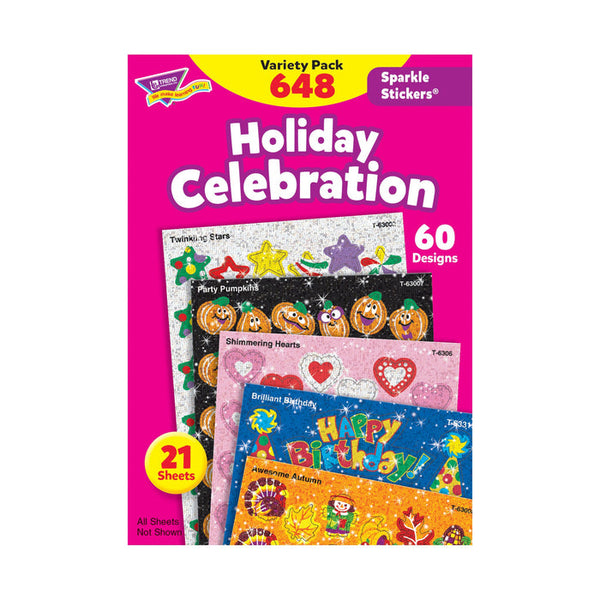 Holiday Celebration Sparkle Stickers® Variety Pack, 648 ct XT63903