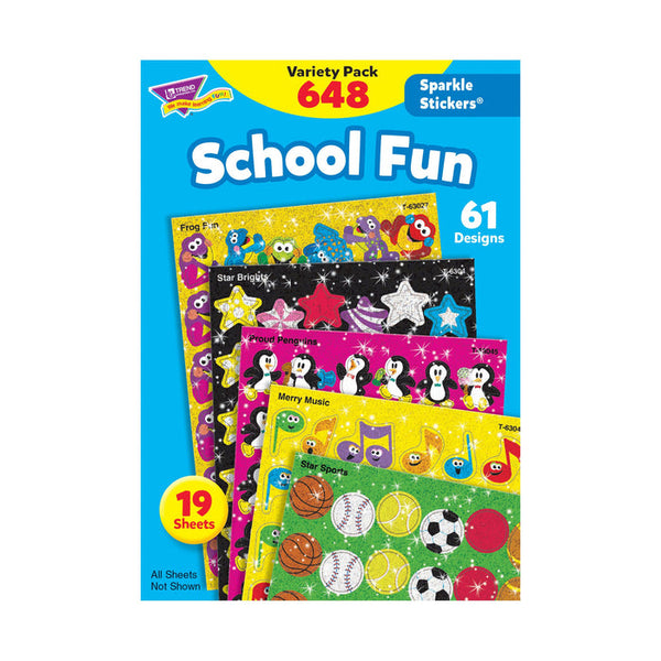 School Fun Sparkle Stickers® Variety Pack, 648 ct XT63904