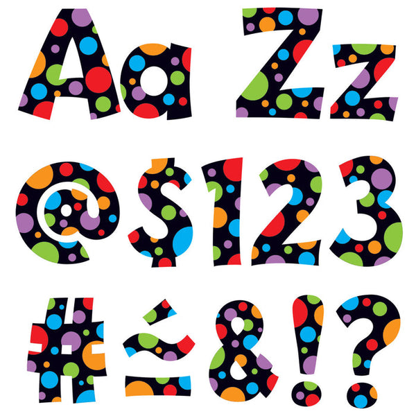 Neon Dots 4" Playful Combo Ready Letters® XT79754